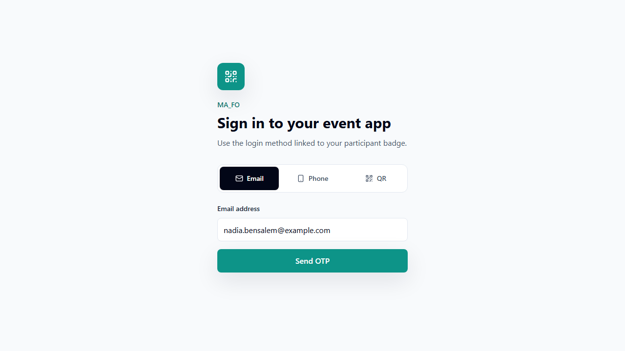 Eventizer B2B project screenshot